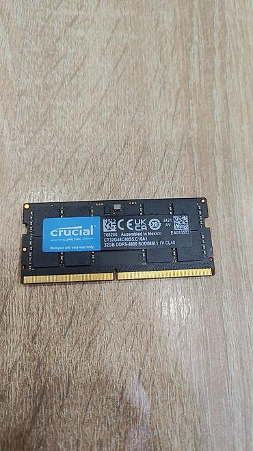 msi notebook: Crucial by Micron noutbuk yaddaşı – 32GB DDR5 SODIMM - Model — 1