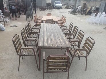 Bağ, çöl masa və oturacaq dəstləri: Masa ve oturacaqlar Bağ evləri,kafelər, restoranlar üçün hər növ — 9