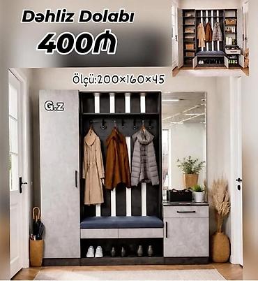 metbext dolabi: Dəhliz dolabı və üçqapılı şkaf dəsti 1) Dəhliz dolabı - Qiymət: 400₼ — 1
