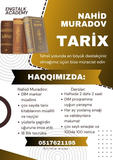 репетитор начальных классов вакансии: Repetitor, Tarix, Azərbaycan dili, İmtahanlara hazırlıq