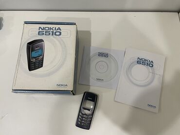 zapcast telefonlar: Nokia 6510 qutusu, üz korpus hissəsi, sənədləri və diski