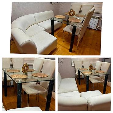 metbex divani satilir: Mətbəx divan dəsti satılır 300 azn.Dəstə daxildir:stol,4 stul və — 1