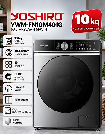Paltaryuyan maşın 10 kq, Yeni, Avtomat, Qurutmasız, Kredit yoxdur, Pulsuz çatdırılma