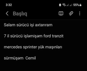 Yük maşını sürücüləri: Iş axtarıram