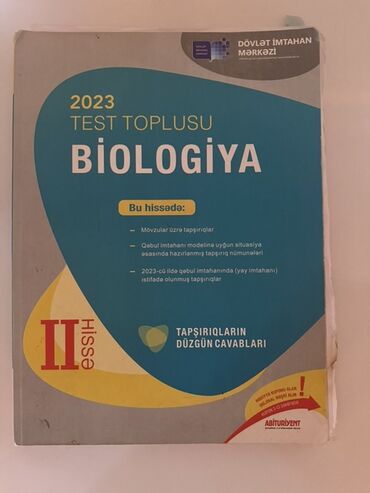 математика сборник тестов 2023 pdf 2 часть: Biologiya 11-ci sinif, 2023 il, Ünvandan götürmə, Pulsuz çatdırılma, Ödənişli çatdırılma