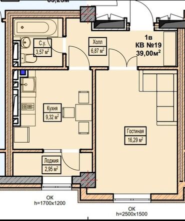 1 комнатные квартиры в Кыргызстан | Посуточная аренда квартир: 1 комната, 30 м², С мебелью
