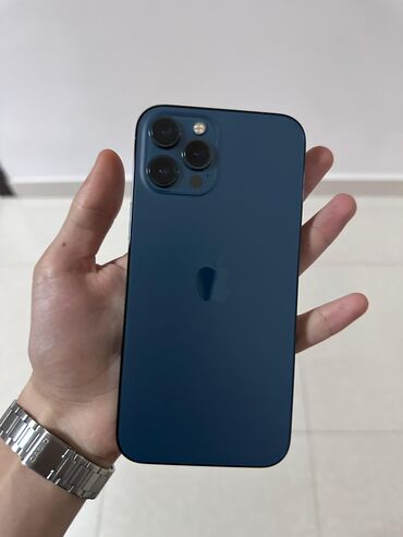 Apple iPhone: IPhone 12 Pro Max, 128 GB, Pacific Blue, Simsiz şarj, Face ID