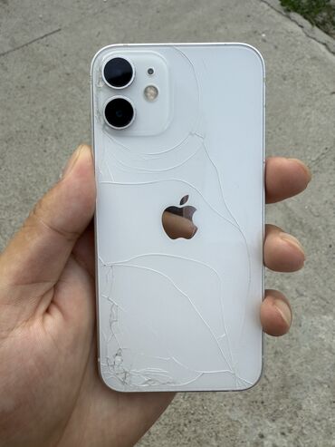 xr новый: IPhone 12 mini, Колдонулган, 64 ГБ, Ак, 77 %