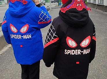 soft shell: Детские зимние куртки с дизайном Spider‑Man - Яркие модели: синия и — 1