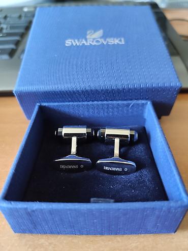 Жеке буюмдар: Ценителям делового стиля от Swarovski: запонки VERY Jet Black • — 3