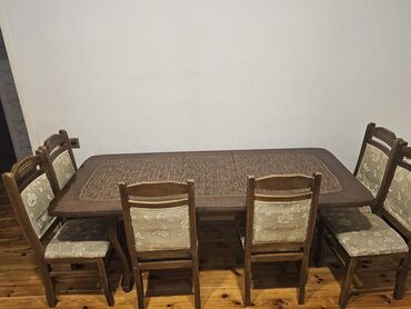 Masa və oturacaq dəstləri: Qonaq otağı üçün, Açılan, Dördbucaq masa, 6 stul -da lalafo.az — 5 Masa və oturacaq dəstləri: Qonaq otağı üçün, Açılan, Dördbucaq masa, 6 stul — 5