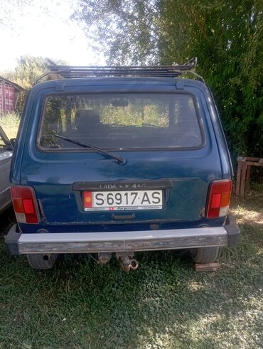 двигатель нива: Автомобиль Lada Niva 4x4, синего цвета, оснащенный багажником на