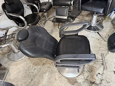 salon guzguler: Peşəkar bərbər/kosmetologiya kreslosu - Material: qara rəngli — 6