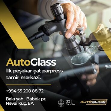 Soyutma və qızdırma sistemləri: Şüşələrdə olan çatların peşəkar təmiri. Bərpa zamanı yüksək