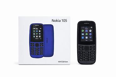 nokia 105 2018: Nokia 105 4G, rəng - Mavi, Düyməli, Zəmanət, İki sim kartlı — 1