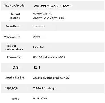 Ostali alati i mašine: Nov bezkontaktni industrijski laserski merač temperature sa LCD — 11