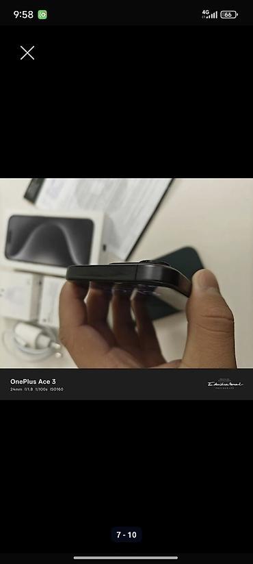 Apple iPhone: IPhone 15 Pro, Б/у, 256 ГБ, Black Titanium, Зарядное устройство, Защитное стекло, Чехол, 83 % at lalafo.kg — 7 Apple iPhone: IPhone 15 Pro, Б/у, 256 ГБ, Black Titanium, Зарядное устройство, Защитное стекло, Чехол, 83 % — 7