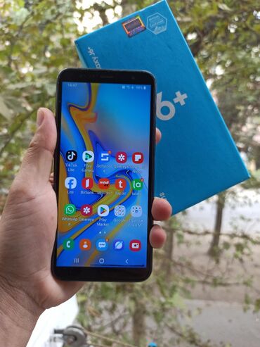 Samsung: Samsung Galaxy J6 Plus, 32 ГБ, цвет - Черный, Отпечаток пальца