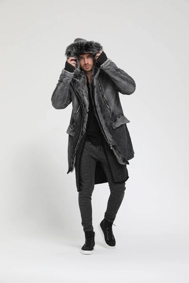 зима куртка мужская: Куртка цвет - Серый