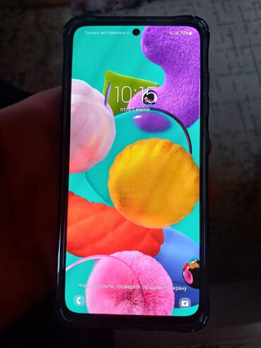 телефон самсуг: Samsung A51, Б/у, 64 ГБ, цвет - Белый