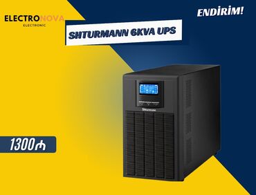 Masaüstü kompüterlər və iş stansiyaları: Shturmann 6kVA UPS ✔ Yüksək güc – 6000VA ✔ Stabil elektrik təminatı ✔