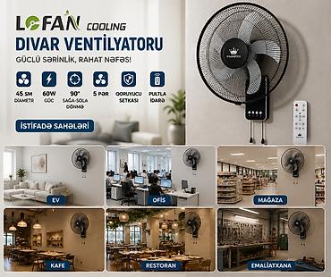 stolustu kondisioner: Prandtex Divar sərinkeşi 45sm 60W 5 Pərli . ❄️ Sərinlik artıq bir zəng — 2