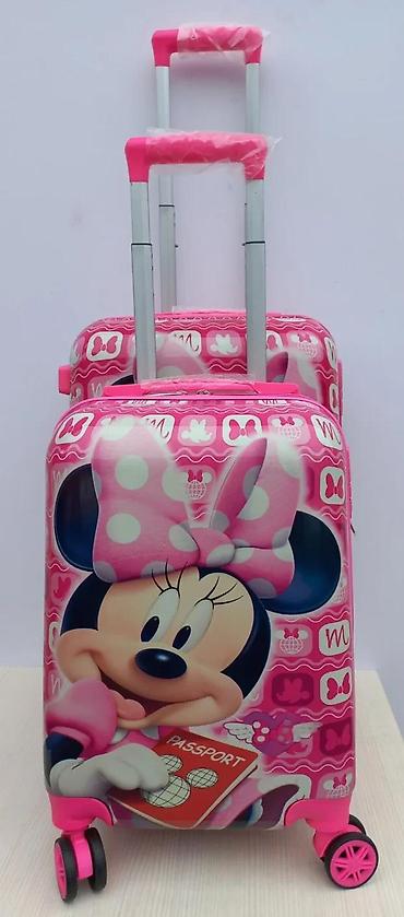 Rančevi, torbe i koferi: Dečiji koferi set – Minnie Mouse motiv - Set od 2 kofera u ružičastoj — 7