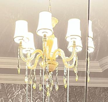 lustur ucuz: Çılçıraq, 6 lampa, Xrustal — 2