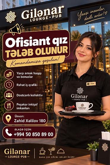 Ofisiant tələb olunur, Pivə barı, 18-29 yaş