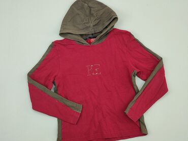 czerwony sweterek niemowlęcy: Bluza, 10 lat, 134-140 cm, stan - Dobry