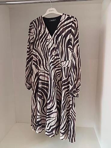 ucuz don: Zebra naxışlı qadın donu - Model: V-yaxalı, ön hissədə düyməli — 2