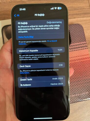 Apple iPhone: IPhone 15 Pro, Natural Titanium, Face ID -da lalafo.az — 1 Apple iPhone: IPhone 15 Pro, Natural Titanium, Face ID — 1