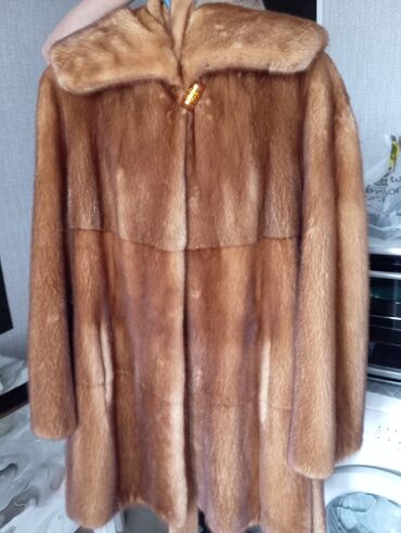 продаю связи с переездом: Шуба, Норка, По колено, С капюшоном, 4XL (EU 48)