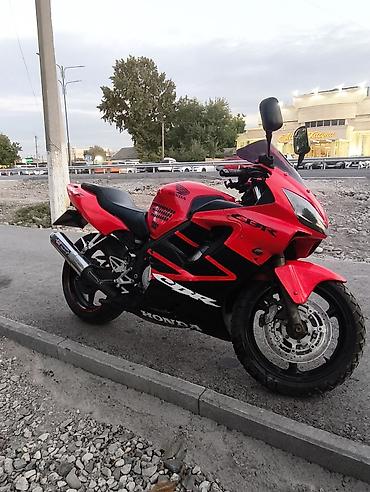 Мотоциклы: Спортивный мотоцикл Honda CBR (класс 600 куб.) в яркой красно‑черной — 2