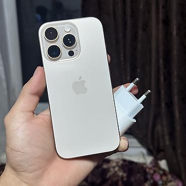 iphone xс: IPhone 16 Pro, Б/у, 256 ГБ, Desert Titanium, Зарядное устройство, 81 % — 1