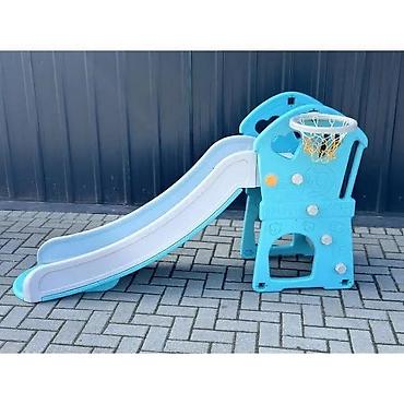 Sve za dečije igralište: Dečiji tobogan sa košem za košarku – unutra/spolja - Višenamenski — 4