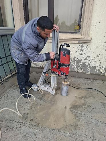 Beton işləri: Beton deşmə və kəsmə xidməti - Diamant koronka ilə beton, daş, kərpic — 5