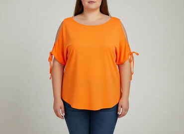 bluzka body plus size: Women's blouse, size 5XL