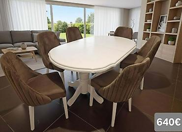 Stilske garniture: Trpezarijski setovi – više modela - Set 1 (prikaz 1 i 4) – 640€: - — 8