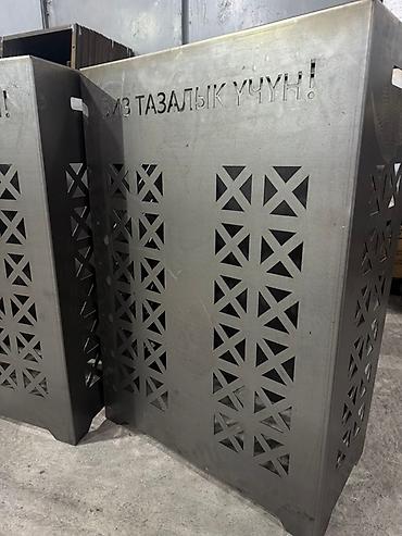 Мусорные баки, контейнеры: Двухсекционные урны/контейнеры для раздельного сбора отходов - — 5