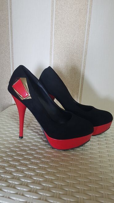 обувь из войлока: Туфли 37, цвет - Красный