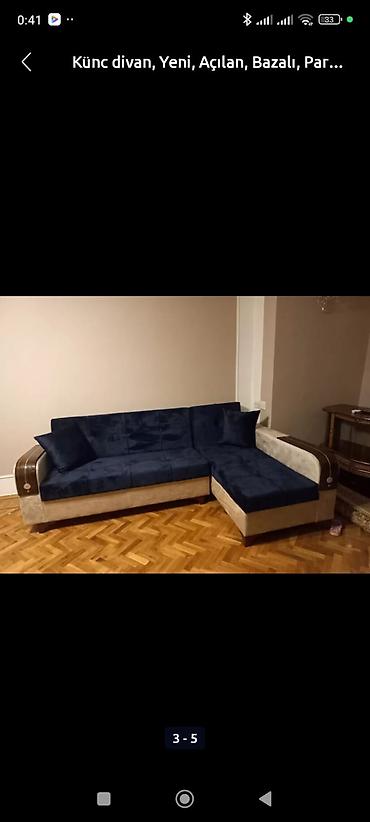 Divanlar: Künc divan – açılan, bazalı model - L‑şəkilli künc divan - Açılan — 3