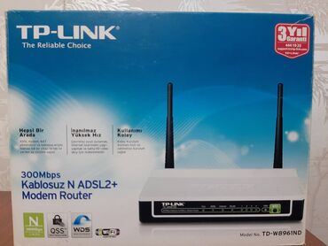 95 elan | lalafo.az: TP-LINK ADSL2+Modem Router Model no: TD-W8961ND Simsiz qoşulmanın