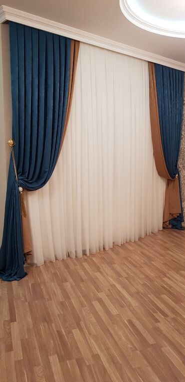 Pərdə və tüllər: Türkiyə istehsalı pərdələri - 1 metrəsi 15 - 20 - 25 manat, Modern — 7