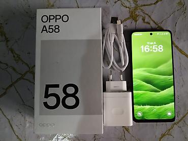 telefonlae: Oppo A58 4G, 128 GB, rəng - Qara — 1