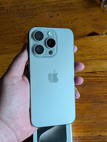 iphone 2 sim: IPhone 15 Pro, Б/у, 256 ГБ, Natural Titanium, Кабель, Коробка, 80 % — 2