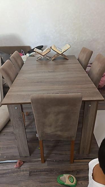 Qonaq otağı üçün, İşlənmiş, Açılan, Dördbucaq masa, 6 stul lalafo.az -da Qonaq otağı üçün, İşlənmiş, Açılan, Dördbucaq masa, 6 stul