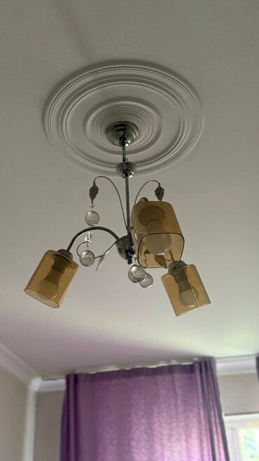 abajur: Çılçıraq, 3 lampa, Metal