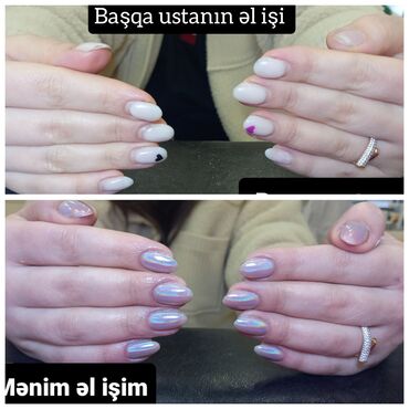 Manikür, pedikür: Forma gel tipsi gel qaynağı gellak şellak Şekillerin hamısı öz əl — 20