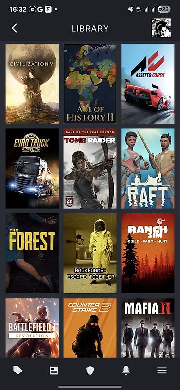 simulator: Məhsul: Steam hesabında geniş oyun kitabxanası Təsvir: - Steam — 3